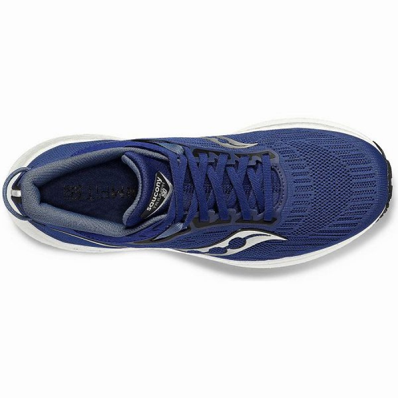 Men's Saucony Triumph 21 Running Shoes Indigo / Black | MYSFRIU-45