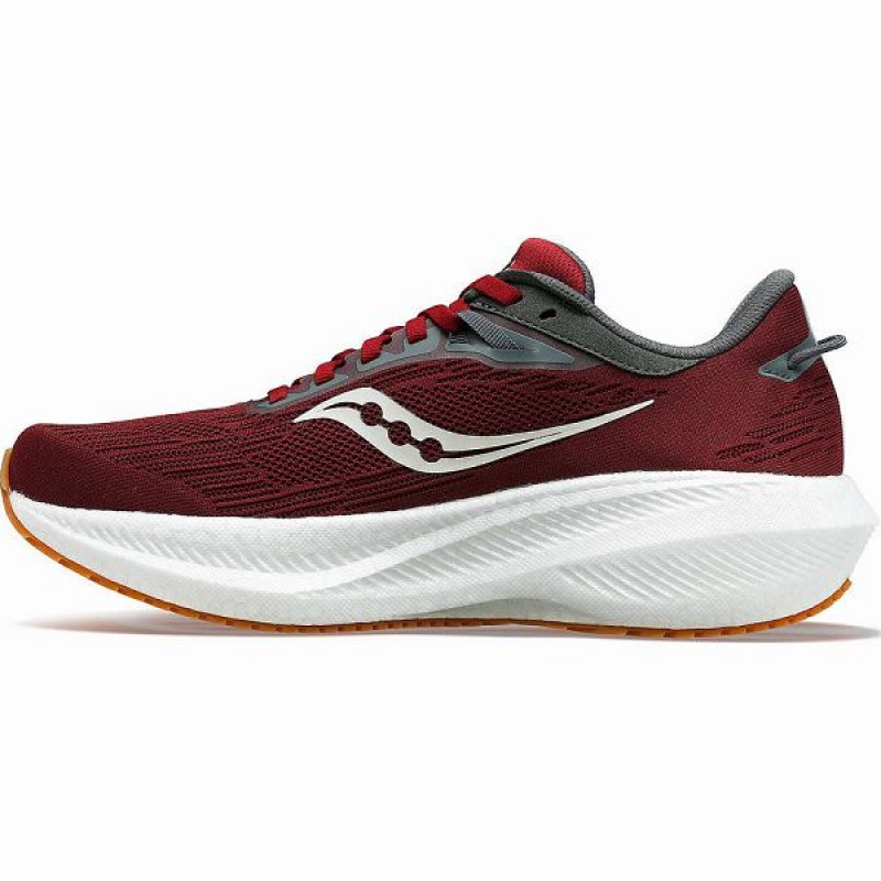 Men's Saucony Triumph 21 Running Shoes Red | QFOXVKY-43