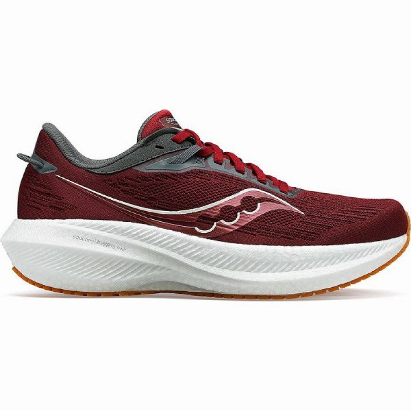 Men\'s Saucony Triumph 21 Running Shoes Red | QFOXVKY-43