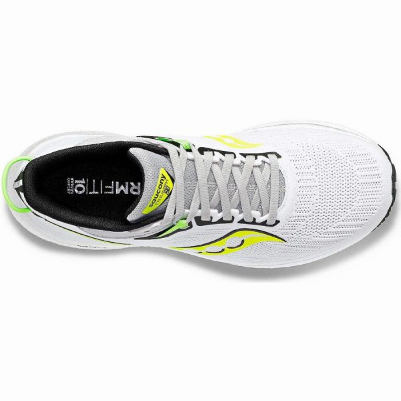 Men's Saucony Triumph 21 Running Shoes White / Green | AVZPYJL-26