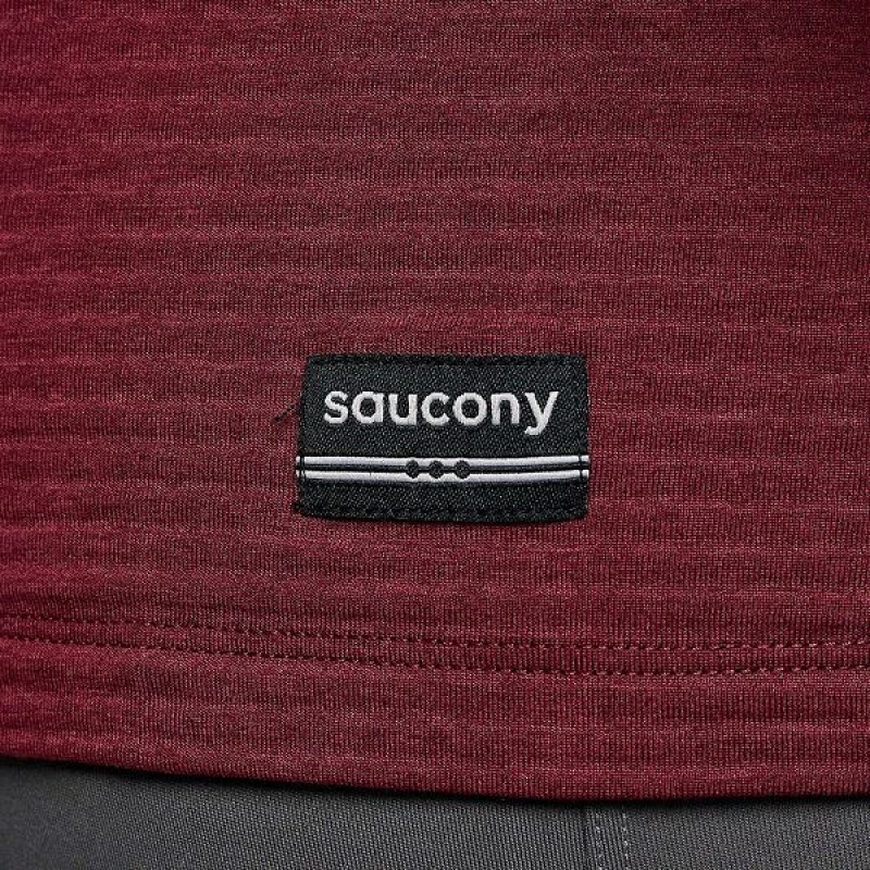 Men's Saucony Triumph 3D Crew T Shirts Red | FIPKBMW-30