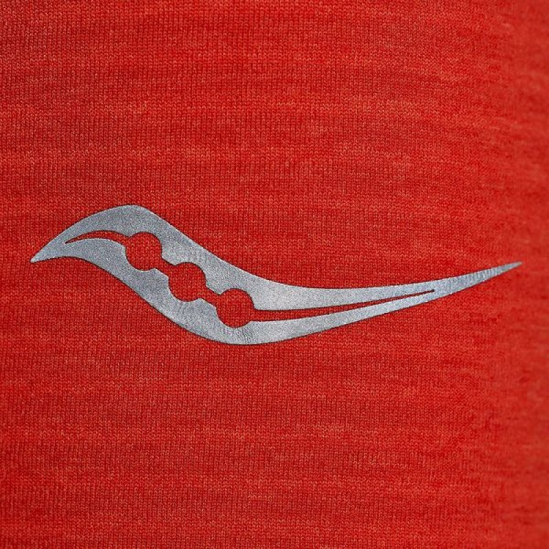 Men's Saucony Triumph 3D Crew T Shirts Red | TFDEVRQ-07