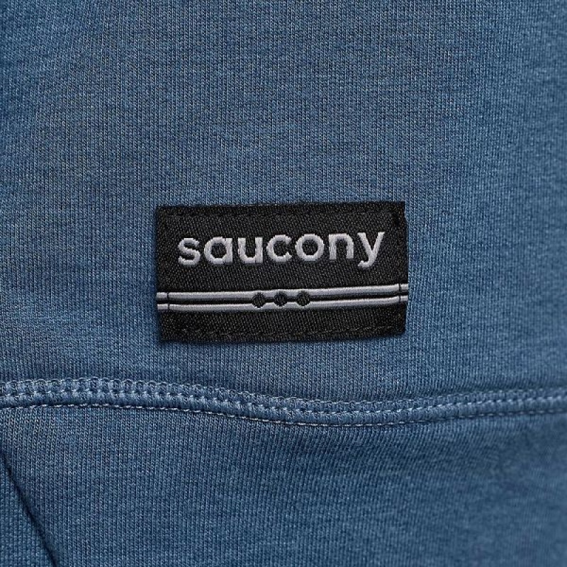 Men's Saucony Triumph Crew T Shirts Blue | GJXOPHN-39