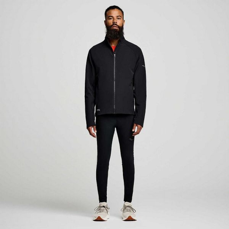 Men's Saucony Triumph Jackets Black | JXRHLUD-26