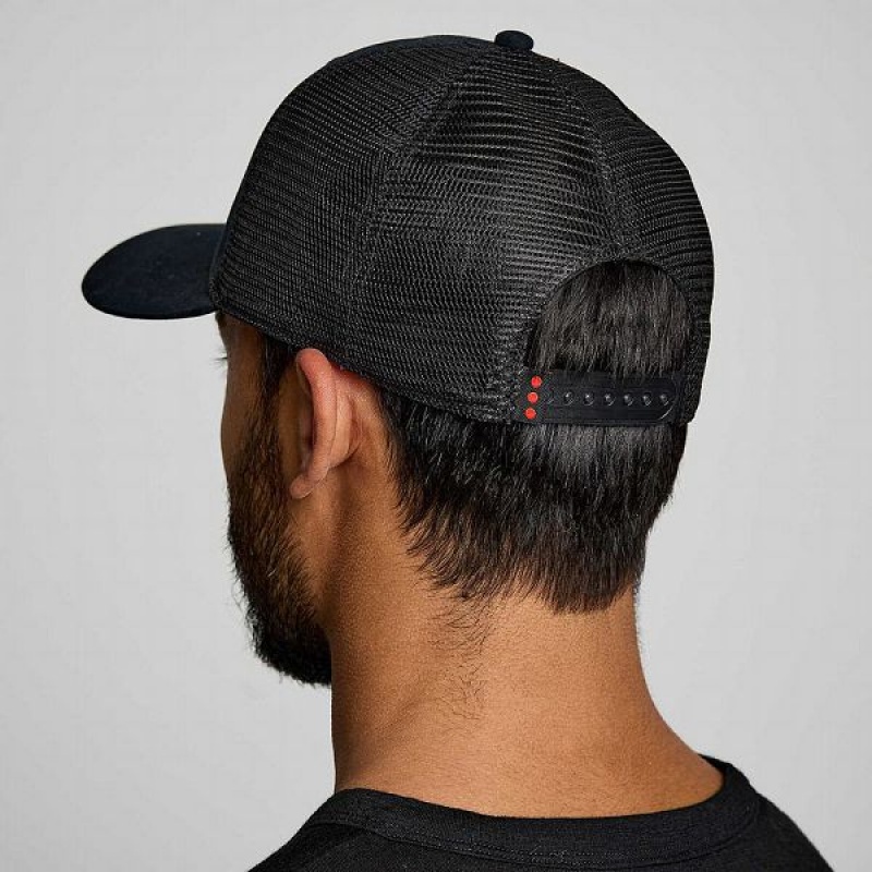 Men's Saucony Trucker Hats Black | ULVRNDW-64