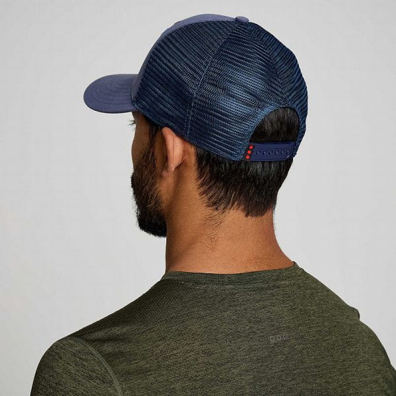 Men's Saucony Trucker Hats Blue | RKPCMHN-37