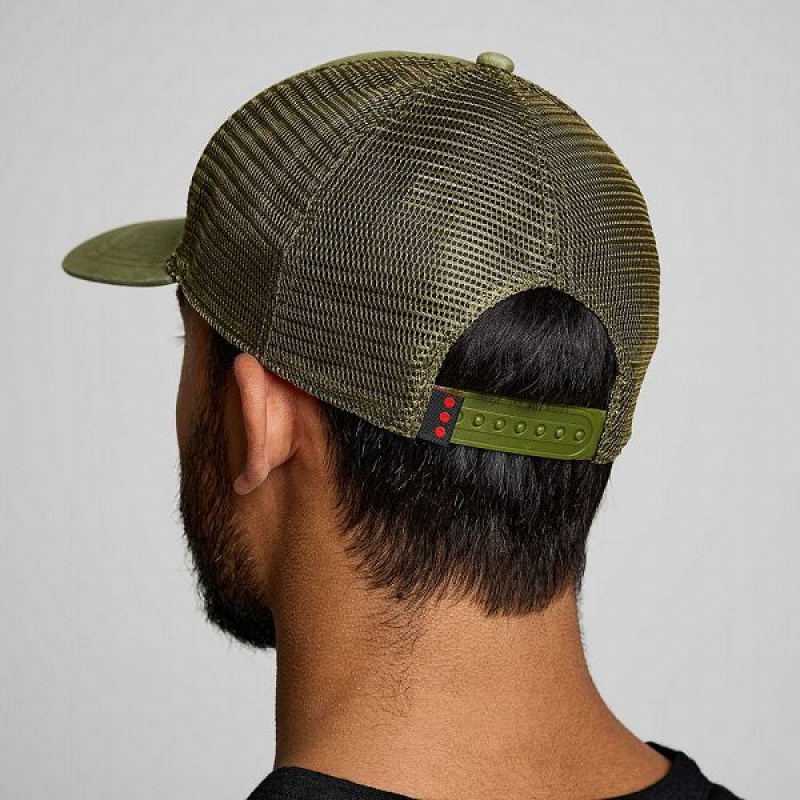 Men's Saucony Trucker Hats Khaki | AXIJUEF-82