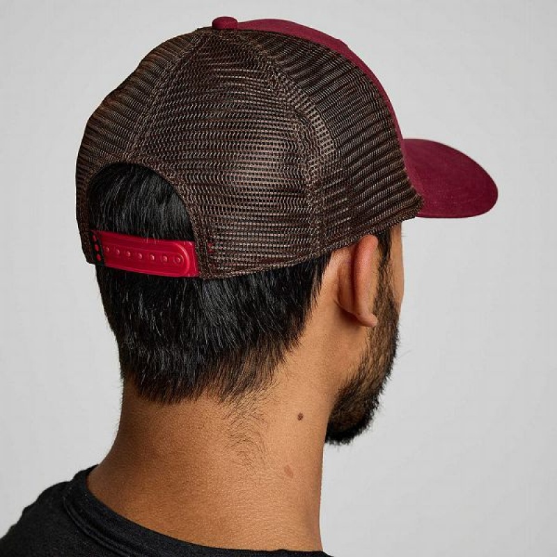 Men's Saucony Trucker Hats Red | LZCFQKH-31