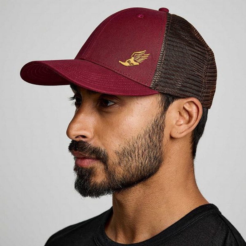 Men\'s Saucony Trucker Hats Red | LZCFQKH-31