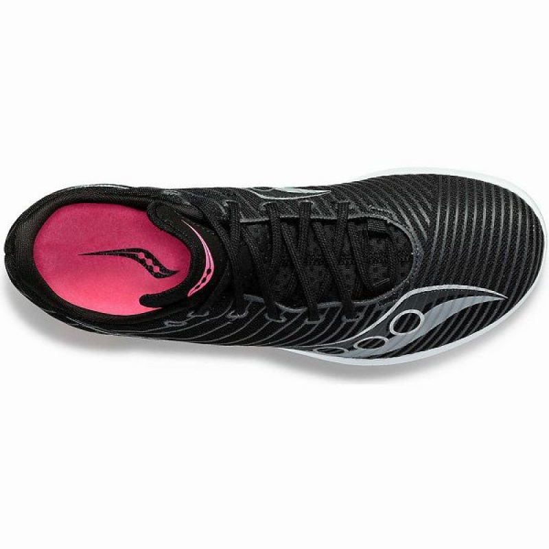 Men's Saucony Velocity MP Spikes Shoes Black | PQELTRU-18