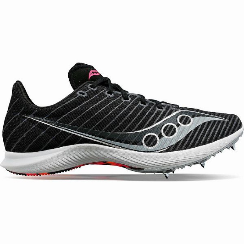 Men\'s Saucony Velocity MP Spikes Shoes Black | PQELTRU-18