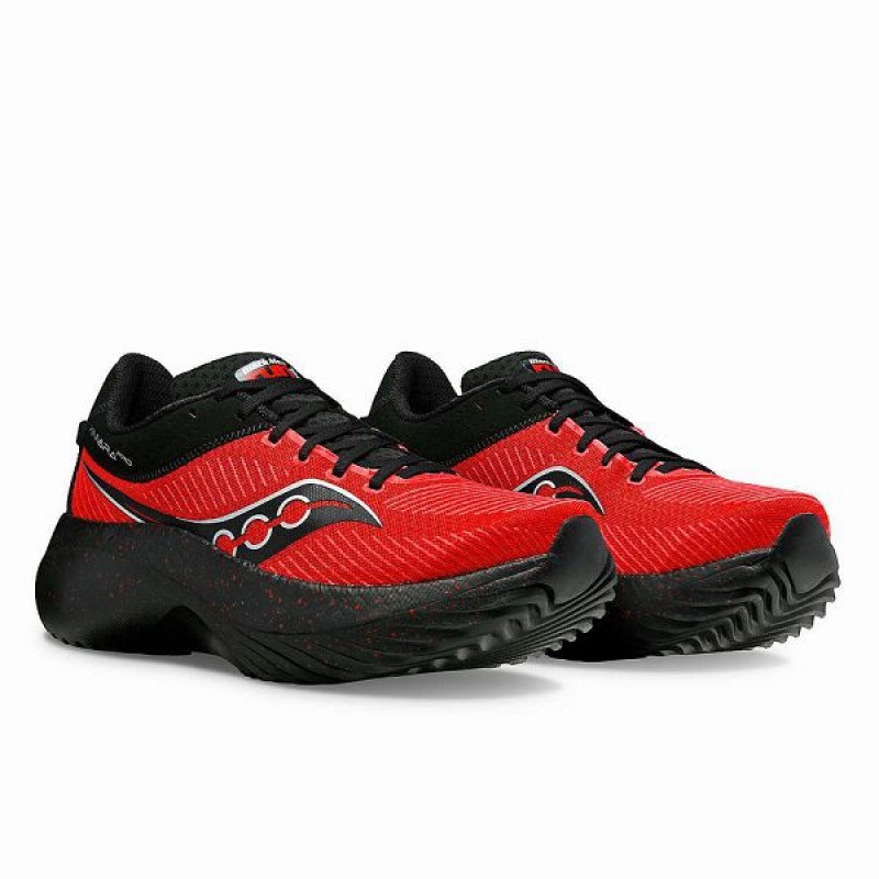 Men's Saucony X Black Men Run Kinvara Pro Running Shoes Red / Black | ZAGHFLS-20