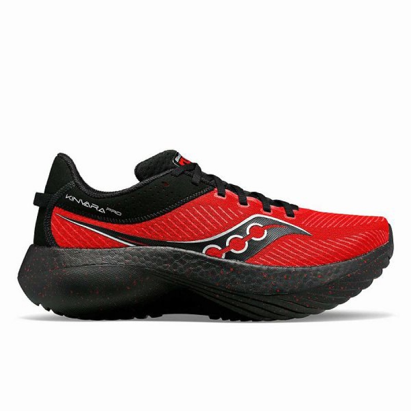 Men\'s Saucony X Black Men Run Kinvara Pro Running Shoes Red / Black | ZAGHFLS-20