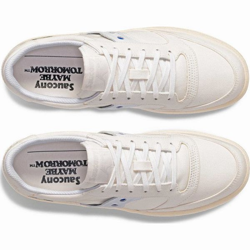 Men's Saucony X Maybe Tomorrow Jazz Court Sneakers White | XJKTDGY-87