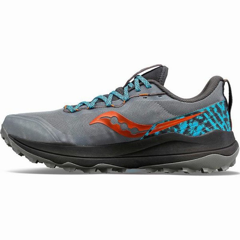 Men's Saucony Xodus Ultra 2 Trail Running Shoes Grey / Black | NYVQJZL-14