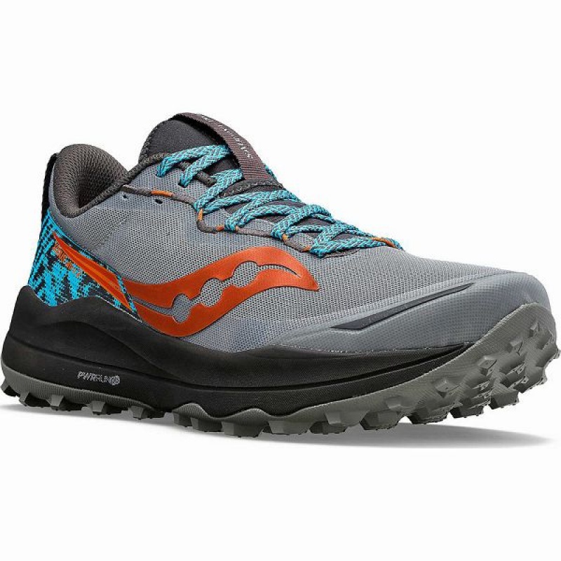 Men's Saucony Xodus Ultra 2 Trail Running Shoes Grey / Black | NYVQJZL-14