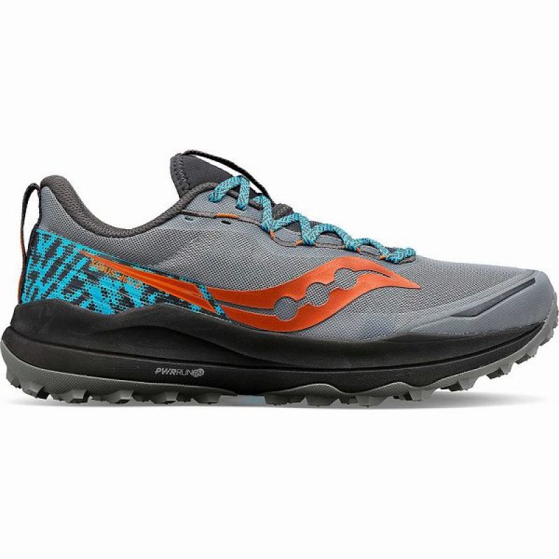 Men\'s Saucony Xodus Ultra 2 Trail Running Shoes Grey / Black | NYVQJZL-14