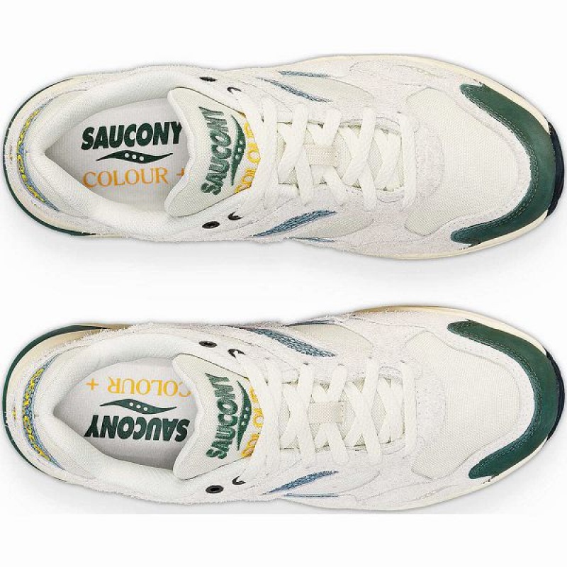 Men's Saucony x Colour Plus Grid Shadow 2 Sneakers Beige / Green | SABEHIR-08