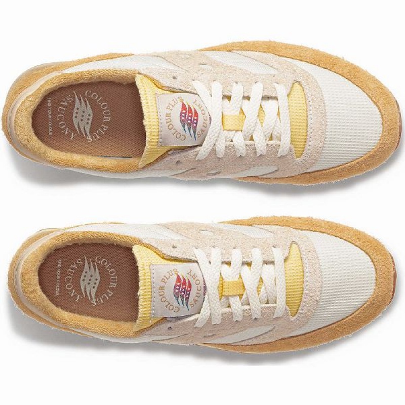 Men's Saucony x Colour Plus Jazz 81 Sneakers White / Beige | RJOSXBU-87