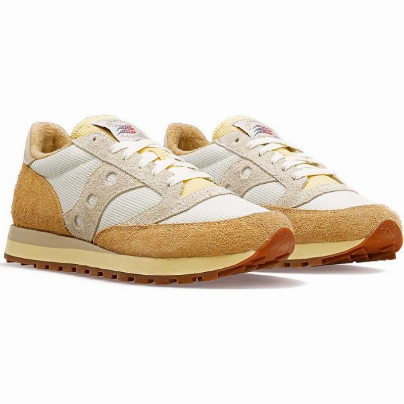 Men's Saucony x Colour Plus Jazz 81 Sneakers White / Beige | RJOSXBU-87