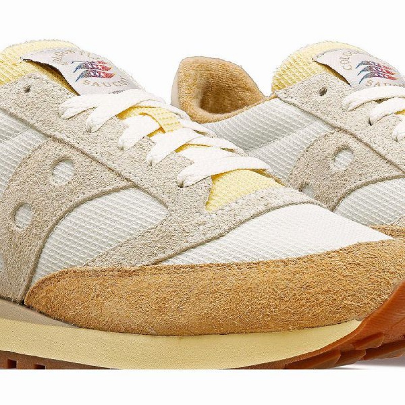 Men's Saucony x Colour Plus Jazz 81 Sneakers White / Beige | RJOSXBU-87