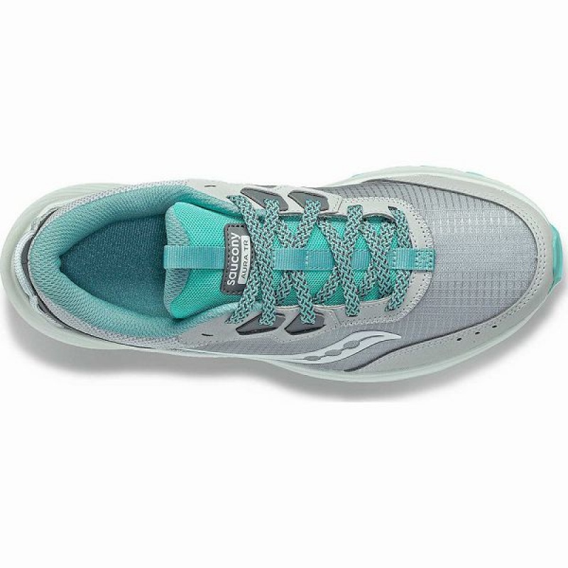 Women's Saucony Aura TR Running Shoes Grey / Turquoise | PYUEWFV-69