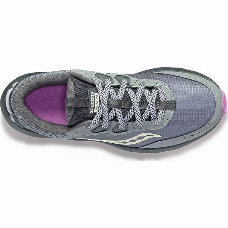 Women's Saucony Aura TR Running Shoes Grey / Purple | SLRGBUV-06