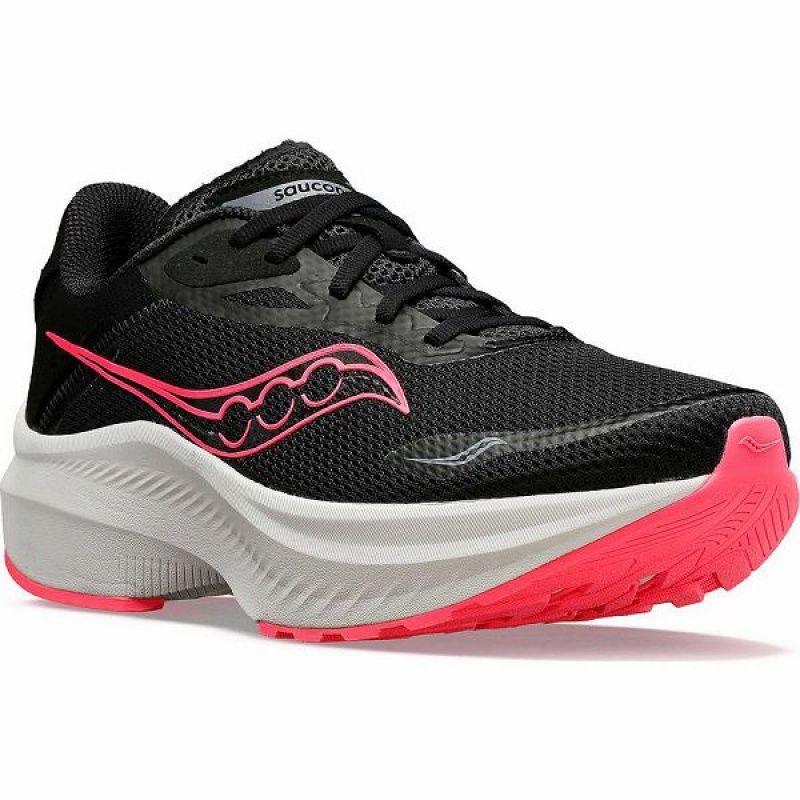 Women's Saucony Axon 3 Running Shoes Black / Pink | RNDXYPK-16