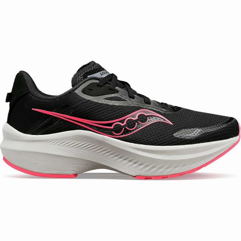 Women\'s Saucony Axon 3 Running Shoes Black / Pink | RNDXYPK-16