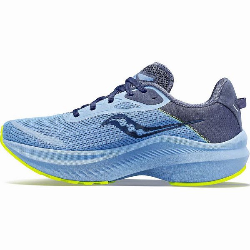 Women's Saucony Axon 3 Running Shoes Blue / Yellow | WHASZDX-83