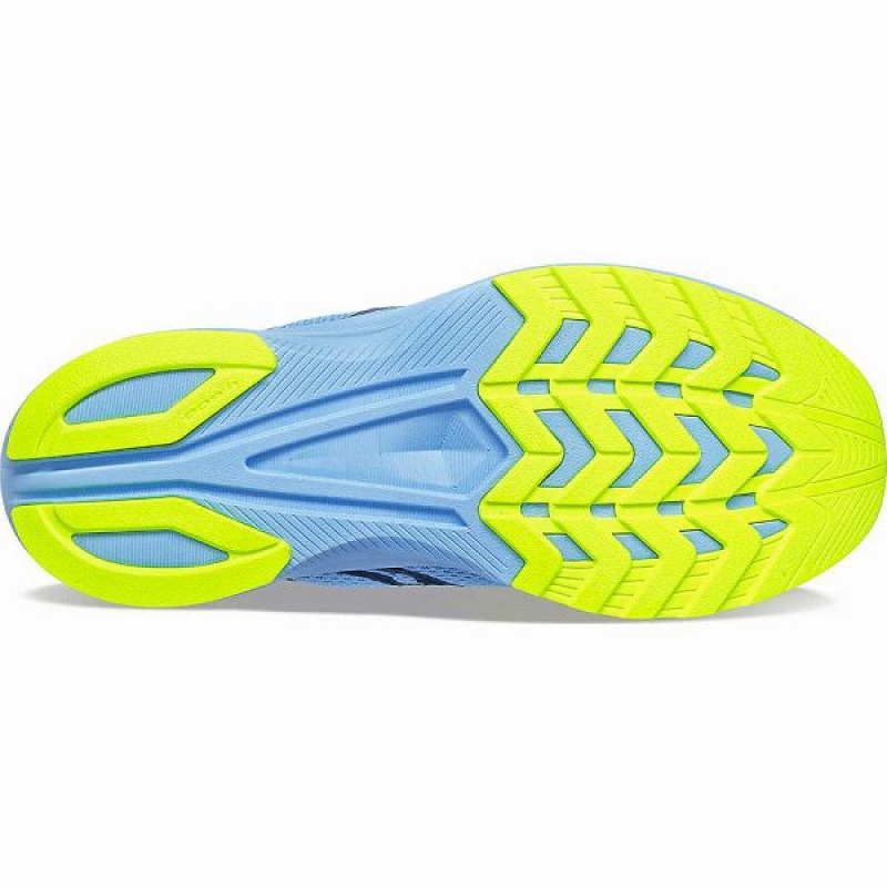 Women's Saucony Axon 3 Running Shoes Blue / Yellow | WHASZDX-83