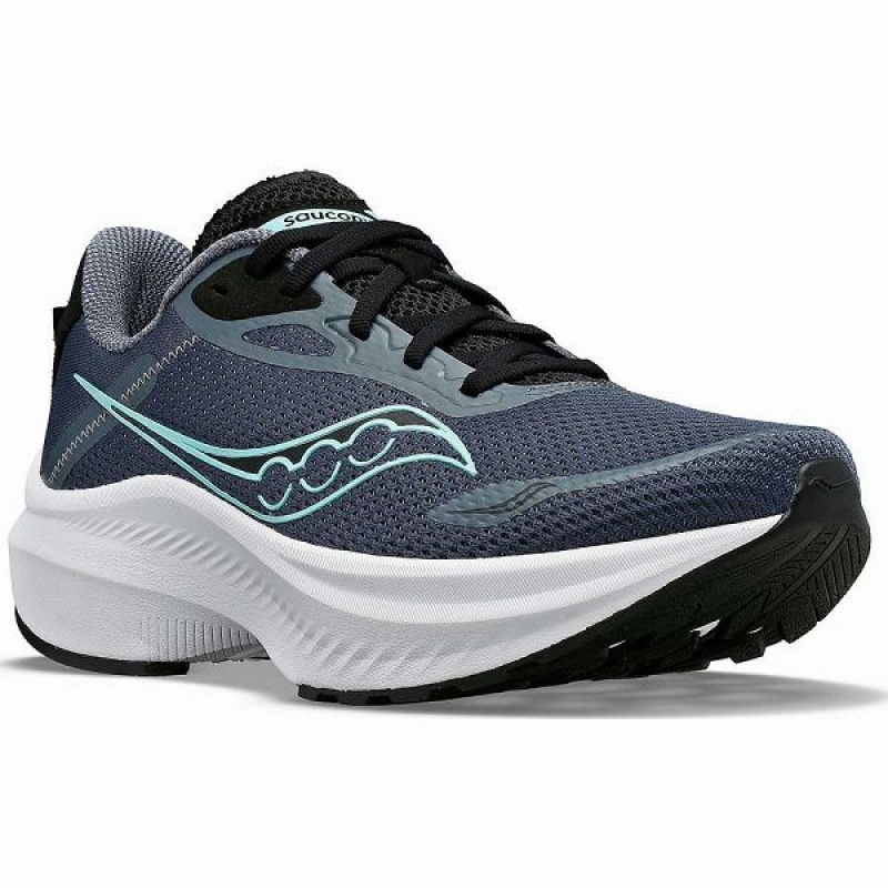 Women's Saucony Axon 3 Running Shoes Grey / Black | KNIGPFD-06