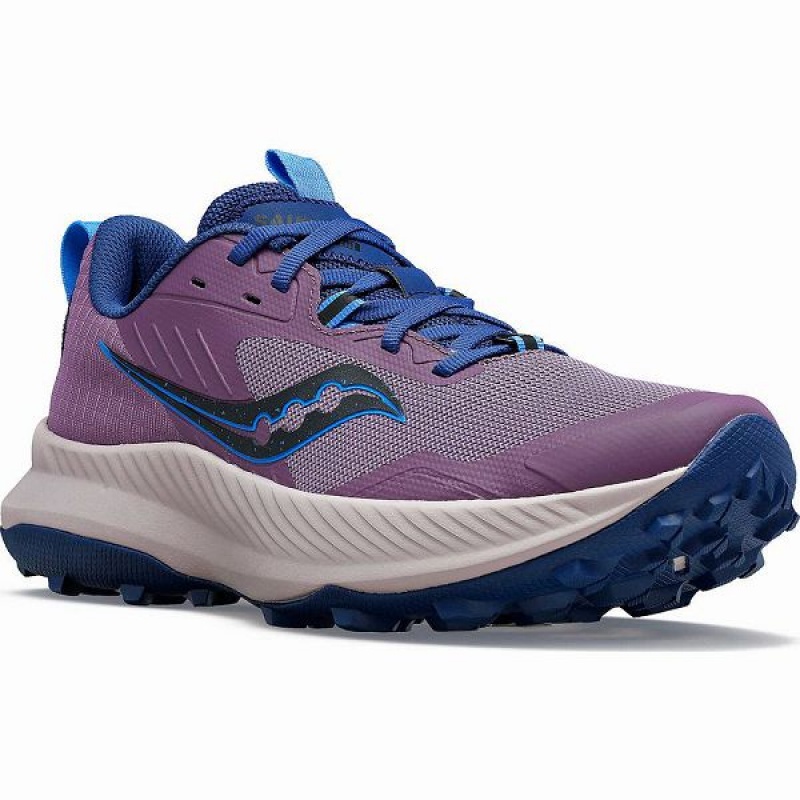 Women's Saucony Blaze TR Running Shoes Purple / Indigo | KTJSLUQ-67