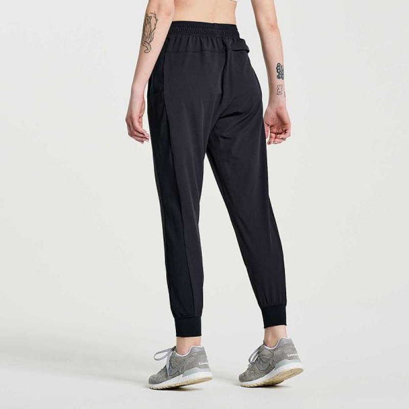 Women's Saucony Boston Woven Pants Black | LYEPSTV-81