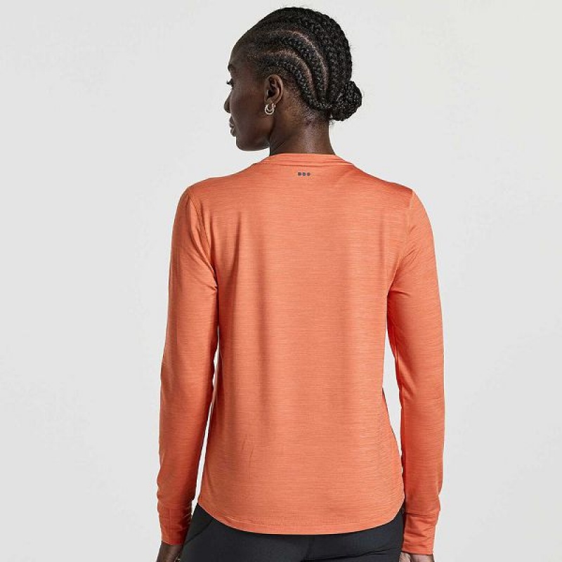 Women's Saucony Boulder Baselayer Tops Orange | SEVAPGN-41