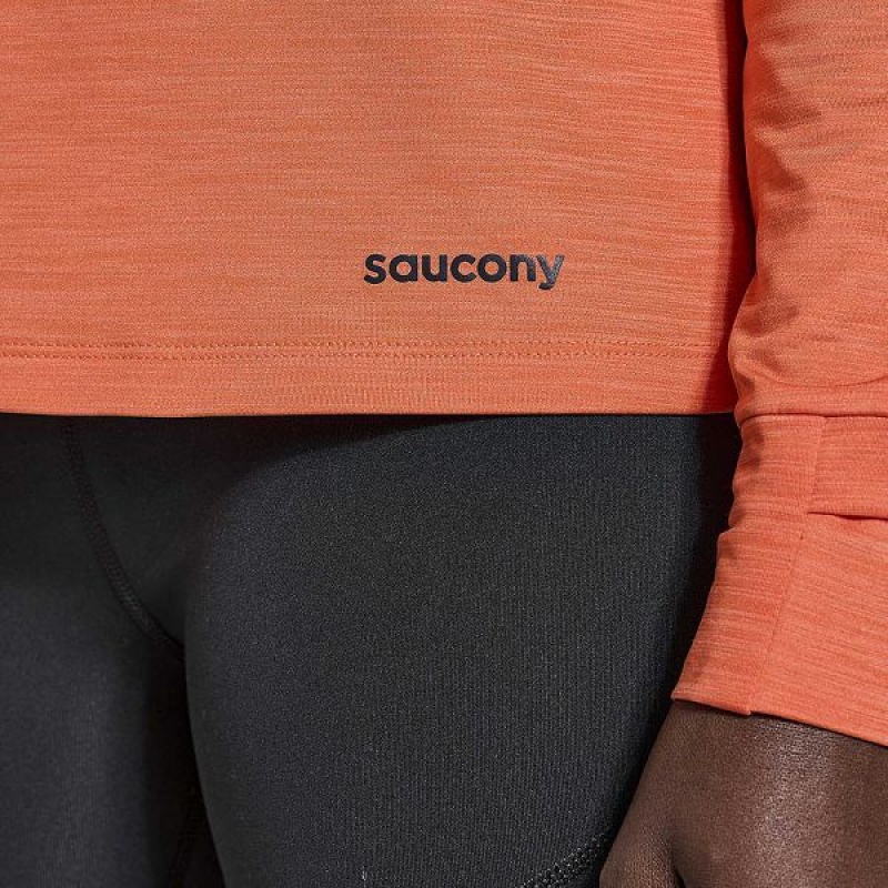 Women's Saucony Boulder Baselayer Tops Orange | SEVAPGN-41