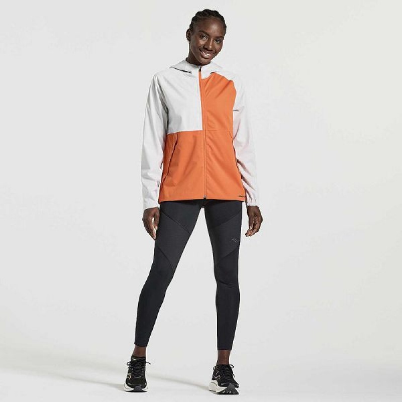 Women's Saucony Boulder Drizzle Jackets White | SJUZBFI-30