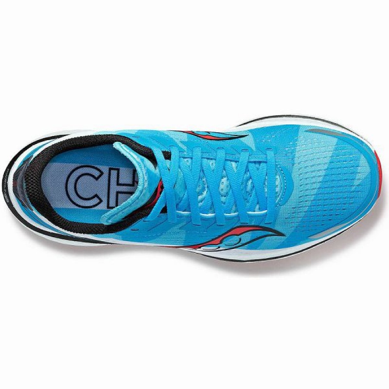 Women's Saucony Chicago Endorphin Speed 3 Running Shoes Blue / White / Red | SAUTQHW-58