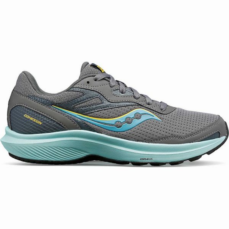 Women\'s Saucony Cohesion 16 Walking Shoes Grey / Turquoise | OLPCTXS-71