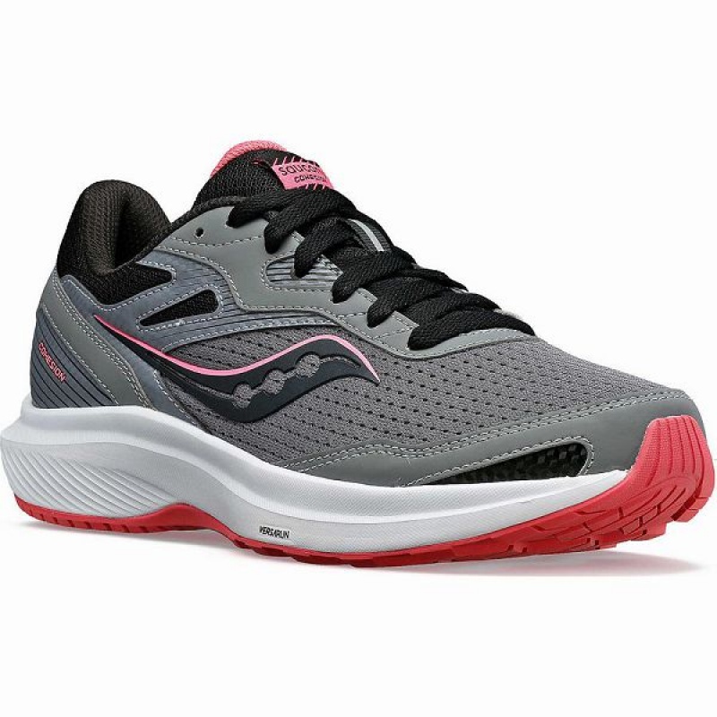 Women's Saucony Cohesion 16 Walking Shoes Grey | GBUJOIA-52