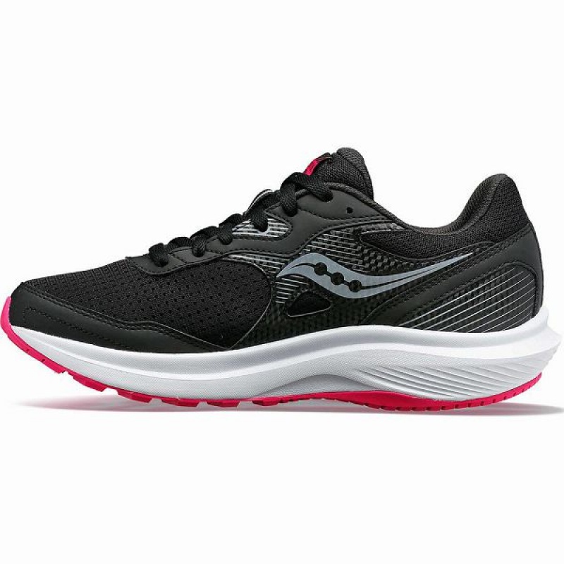 Women's Saucony Cohesion 16 Walking Shoes Black / Fuchsia | CBHSGUL-16