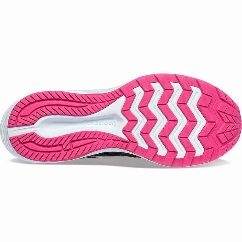 Women's Saucony Cohesion 16 Walking Shoes Black / Fuchsia | CBHSGUL-16