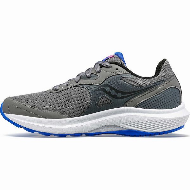 Women's Saucony Cohesion 16 Walking Shoes Grey / Purple | AKGRYHE-70