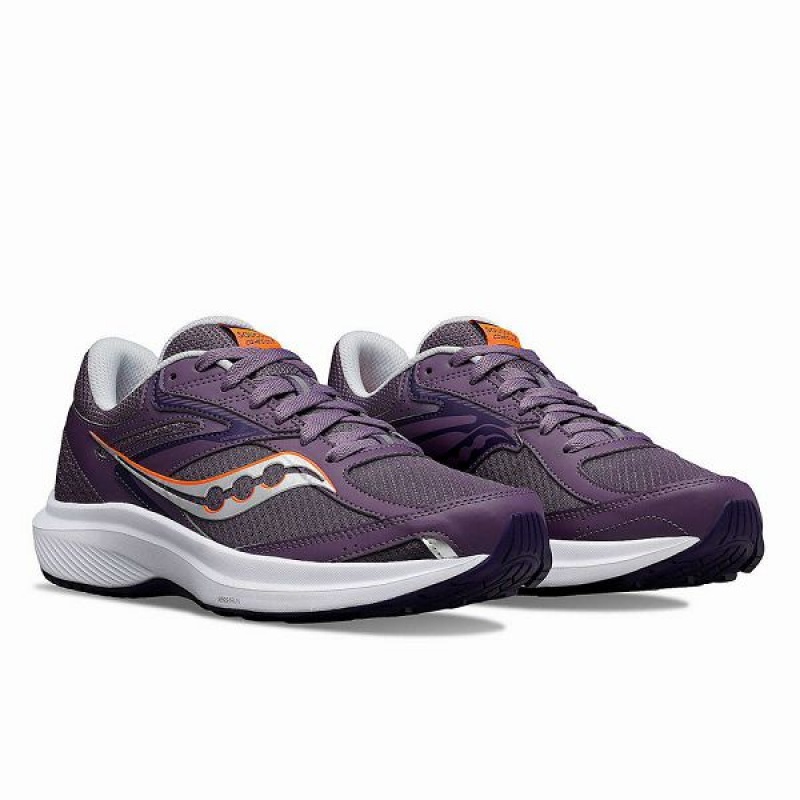 Women's Saucony Cohesion 17 Running Shoes Purple / Red | KIZFCEU-48