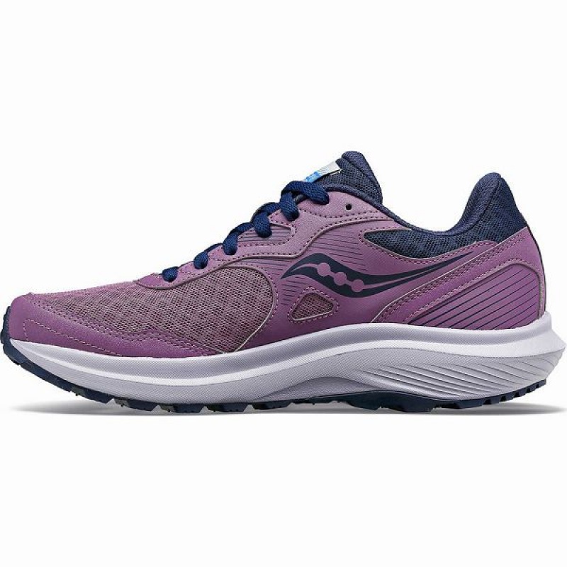 Women's Saucony Cohesion TR16 Trail Running Shoes Purple / Navy | UYGTNAX-61