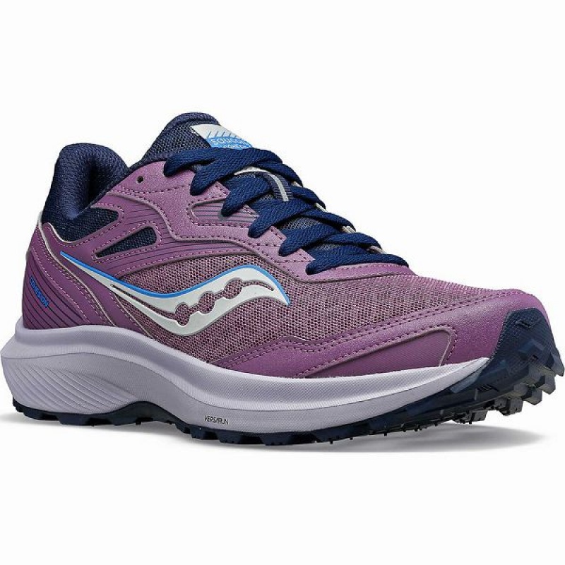 Women's Saucony Cohesion TR16 Trail Running Shoes Purple / Navy | UYGTNAX-61