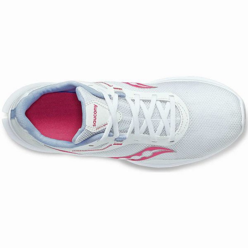 Women's Saucony Convergence Running Shoes White / Pink | OGMEZWL-41