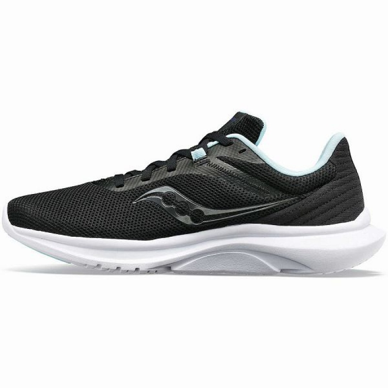 Women's Saucony Convergence Walking Shoes Black / Light Turquoise | COYHXML-05