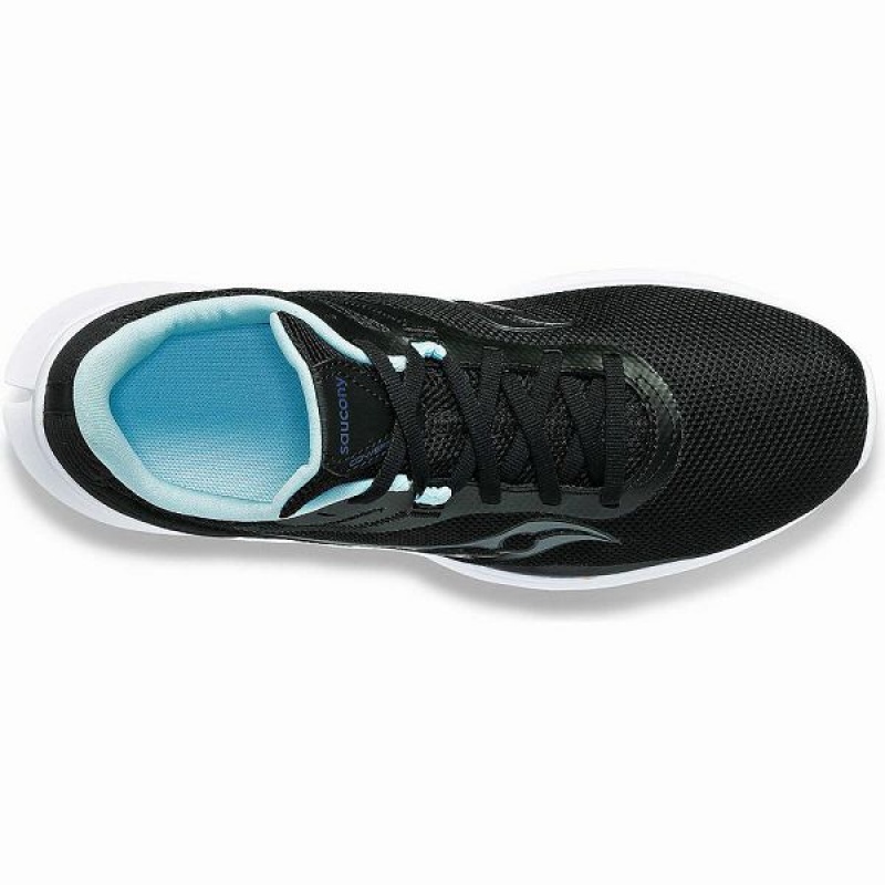 Women's Saucony Convergence Walking Shoes Black / Light Turquoise | COYHXML-05