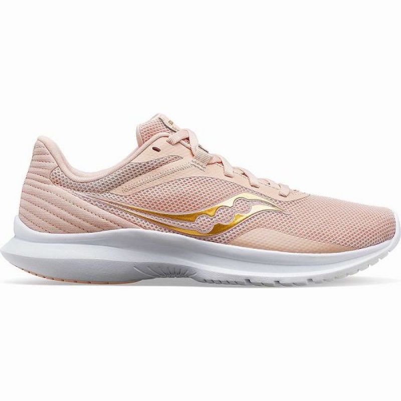 Women\'s Saucony Convergence Walking Shoes Coral / Gold | ZWRNCYJ-96